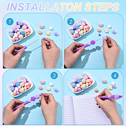 Наборы для изготовления самодельных пластиковых ручек-бусин&nbsp;DIY-YW0012-25B