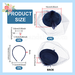 Horquillas y diademas para el pelo con plumas y goma EVA para boda para mujer&nbsp;OHAR-WH0034-38