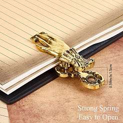 Clip segnalibro in lega a forma di mano&nbsp;AJEW-CP0006-94A-AG