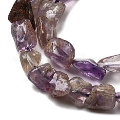 Natürliche violette Phantomquarz-Perlenstränge aus violettem Lodolith&nbsp;X-G-E483-69