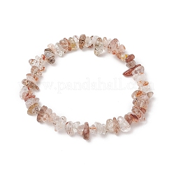 Браслеты из натурального черного золота с рутиловым кварцем и бусинами для мужчин и женщин BJEW-JB11890