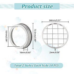 2 стиль оцинкованного железа с крышкой в виде цветка-лягушки для банки из нержавеющей стали 304 FIND-GA0003-44