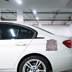 2 лист 2 стильных пластиковых водонепроницаемых наклеек на окна автомобиля с изображением совы и собаки STIC-GF0001-08