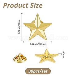30 шт. броши-звезды из цинкового сплава&nbsp;FIND-FH0011-52G