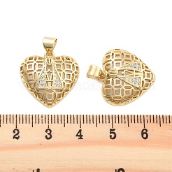 Подвески из латуни с прозрачным фианитом&nbsp;KK-U009-05F-G