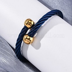 Браслеты-торсионы из нержавеющей стали 304 для женщин BJEW-P310-22BL