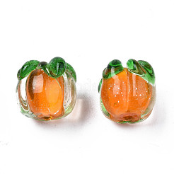 Осенняя тематика бусины лэмпворк ручной работы LAMP-N029-004