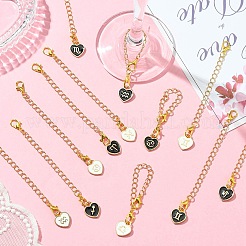 24 шт. 2-х цветные эмалевые подвески для чашек&nbsp;HJEW-CJ00079