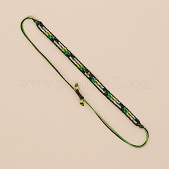 Браслеты из плетеных бусин из богемского стекла&nbsp;TT0966