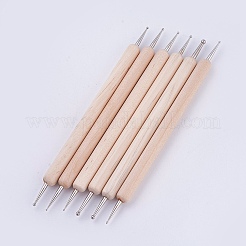 プロのDIYステンレススチールポリマークレイツール  ステンレス鋼色  12.5~13.3 6~8 CMXmm  10個/セット&nbsp;X-TOOL-WH0044-04