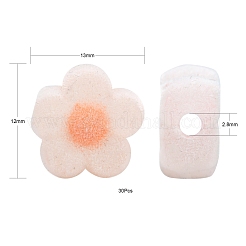 30 шт. Флокированные акриловые бусины MACR-FS0001-07