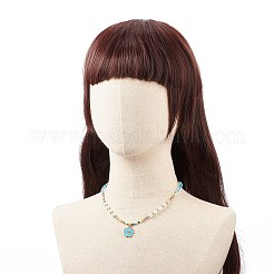 Ожерелье с подвеской из сплава эмали сакуры NJEW-JN04052