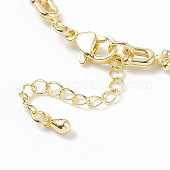 In ottone lettera iniziale u link catena collana braccialetto cavigliera&nbsp;SJEW-JS01235