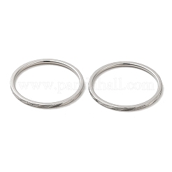変色しない304ステンレススチールプレーンバンドリング  ステンレス鋼色  usサイズ9（18.9mm）&nbsp;RJEW-I101-01D-P