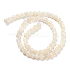 Натуральный белый лунный камень бисер пряди&nbsp;G-F306-05AB-6mm-01