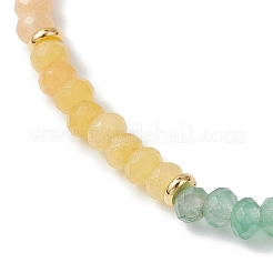 Браслеты-рондель из натуральных малайзийских нефритов&nbsp;BJEW-JB13043