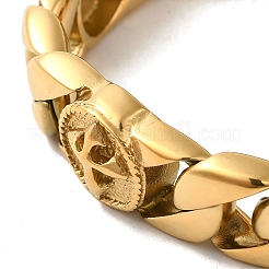 Ионное покрытие (ip) 304 нержавеющая сталь браслеты с кубинскими звеньями для женщин и мужчин BJEW-Q341-02G