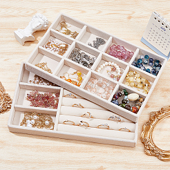 2 шт. 2-х стилевые прямоугольные бархатные лотки для украшений ODIS-DC0001-03