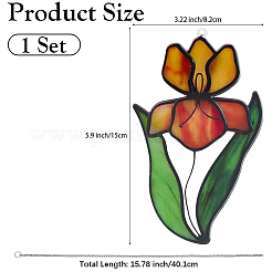 Райская птица цветок окрашенный акриловый кулон украшение&nbsp;HJEW-WH20003-24B