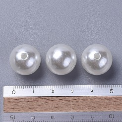 Senza Buco abs perline di plastica imitazione perla tonda&nbsp;MACR-F033-6mm-24