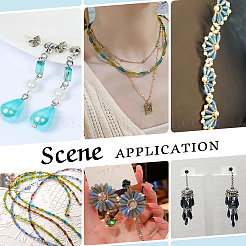 70 шт. 7-х цветные граненые стеклянные бусины в форме капли с радужным покрытием&nbsp;EGLA-PH0001-64