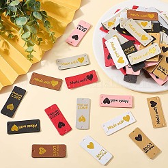 112 шт. 14-х цветные этикетки из искусственной кожи на День святого Валентина DIY-CL0002-02