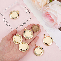 6шт латунные подвески-медальоны KK-BBC0015-47