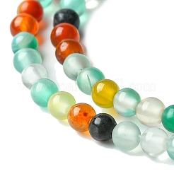 Естественно агат круглый шарик нити G-A130-3mm-K03