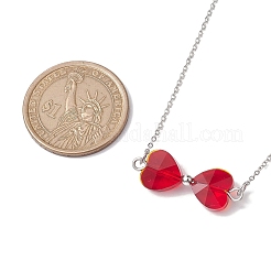 Ожерелья с подвеской из огнеупорного кирпича и бантом&nbsp;NJEW-TA00151