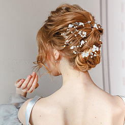 1шт свадебный ободок с цветочным жемчугом для невесты OHAR-GO0001-07