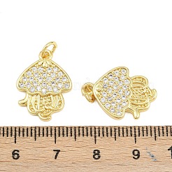 Латунные микро проложить кубического циркония подвески KK-D005-06B-G