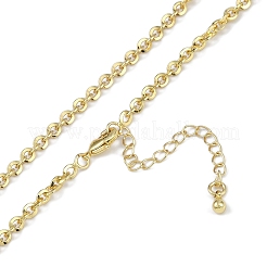 Стойка покрытие латунный кабель цепи ожерелья для женщин NJEW-K382-11G