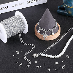 Набор для самостоятельного изготовления ожерелья из алюминиевых цепей-панцирей DIY-SP0001-13A-S