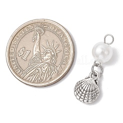 Подвески из сплава и пластика ABS с имитацией жемчуга на тему океана PALLOY-JF03879