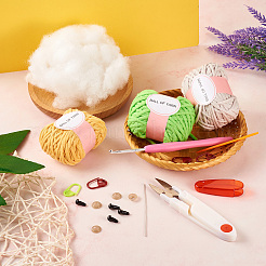 Набор для вязания крючком куклы слона и морской черепахи своими руками DIY-TAC0001-84