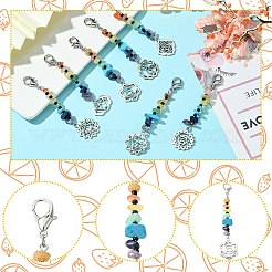 7 шт. подвеска из натурального и синтетического драгоценного камня&nbsp;HJEW-CJ00057