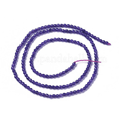 Hilos de abalorios de jade blanco natural&nbsp;G-F596-46A-3mm