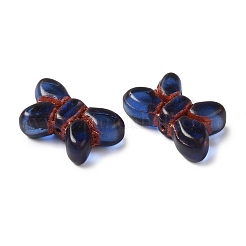 透明なランプワークビーズ  蝶  ダークブルー  11x19x6mm  穴：1mm  約55~65個/100g&nbsp;LAMP-P065-02A-17