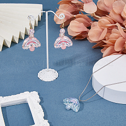 50 шт. 5-цветные радужные переливающиеся акриловые эмалевые бусины с УФ-покрытием OACR-DC0001-10