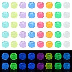 200шт 8 цвета прозрачные и светящиеся пластиковые бусины KY-YW0001-87