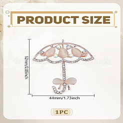 1 шт. значков для лацкана со стразами в виде зонтика&nbsp;JEWB-LP0006-11