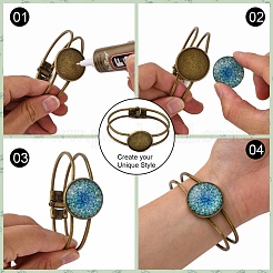 Латуни браслет делает MAK-Q011-73AB-25mm