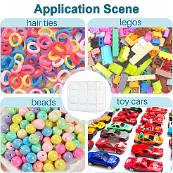 Пластиковый ящик с 12 отделением для хранения канцелярских принадлежностей и ювелирных изделий&nbsp;AJEW-YWC0009-001