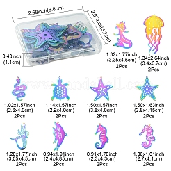 20 шт. 10 стиля ионное покрытие (IP) 201 нержавеющая сталь травленый металл украшения подвески&nbsp;STAS-FS0001-52