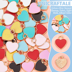 48шт 8 цвета сплава эмаль подвески&nbsp;ENAM-UN0001-07