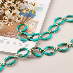 Акриловые цепочки ручной работы с имитацией драгоценных камней AJEW-JB00979-02