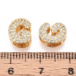 Латунные микропаве из прозрачного кубического циркония KK-T071-17G-G