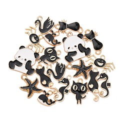 18шт 9 стиля подвески из сплава с эмалью&nbsp;ENAM-FP0002-37