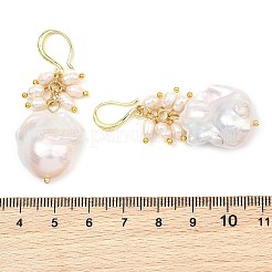 Natürliche Keshi Perle baumeln Ohrringe&nbsp;EJEW-JE06982