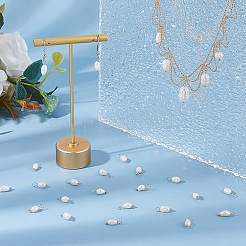 60 шт. 2-х цветные натуральные пресноводные жемчужины круглой формы с латунными петлями PALLOY-HS00005